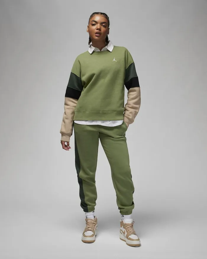 Women Nike Matching Sets Jordan Brooklyn Fleece Sky J Light Olivedesertwhite