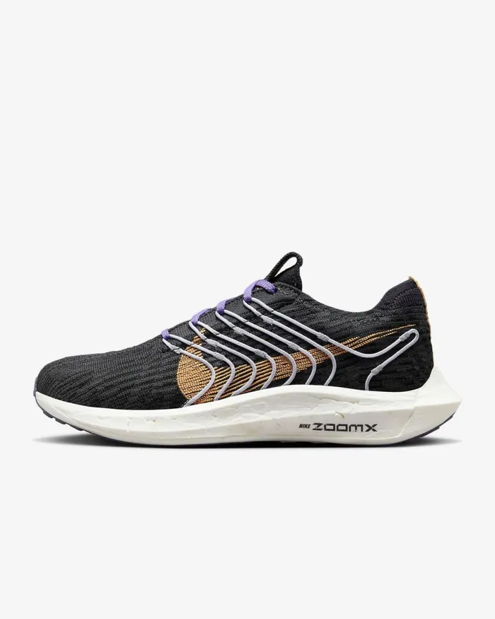 Women Nike Running Pegasus Turbo Blackanthracitecave Purplepeach Cream