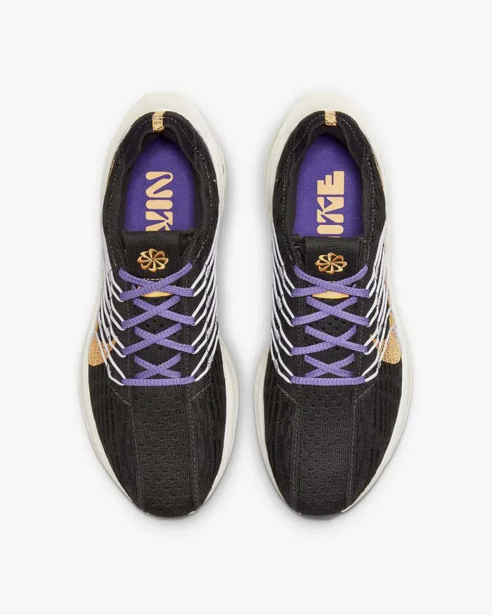 Women Nike Running Pegasus Turbo Blackanthracitecave Purplepeach Cream