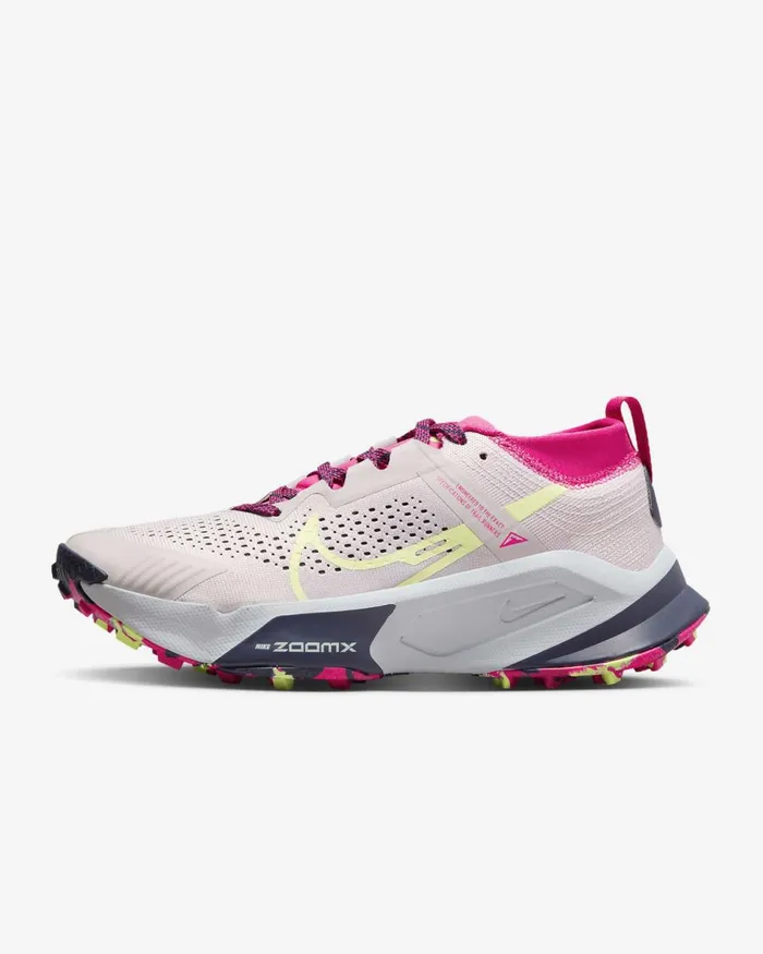 Women Nike Running Zegama Platinum Violetfireberrypurple Inkluminous Green