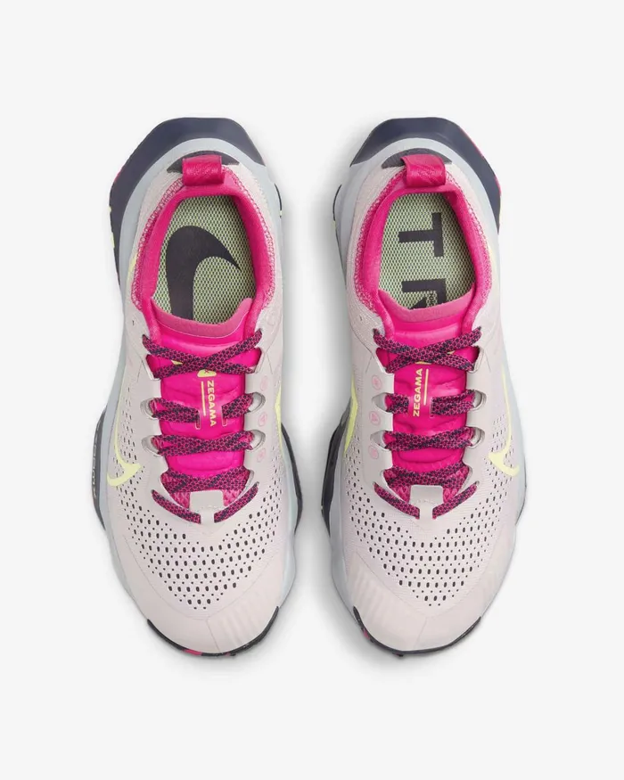 Women Nike Running Zegama Platinum Violetfireberrypurple Inkluminous Green