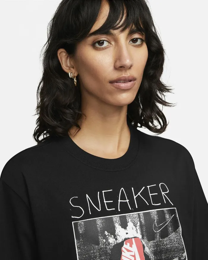 Women Nike Tops And TShirts Sportswear Blackwhite