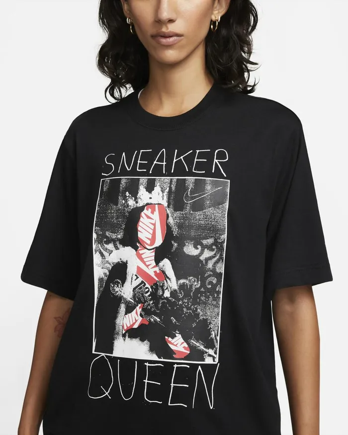 Women Nike Tops And TShirts Sportswear Blackwhite