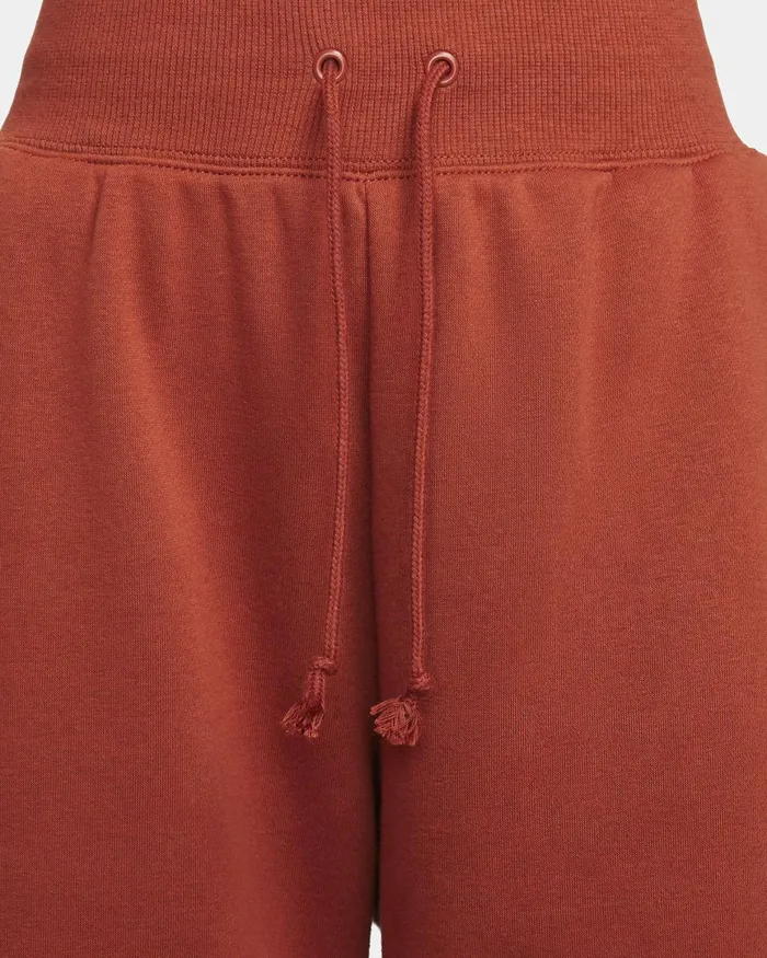 Women Nike Trousers Sportswear Phoenix Fleece Rugged Orangeblack
