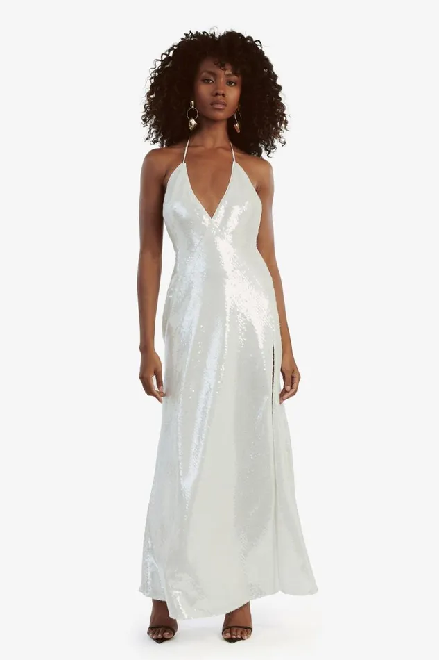 Women Occasion Dresses Bardot Yve Halter Dress In White White Women Occasion Dresses Bardot Yve Halter Dress In White White