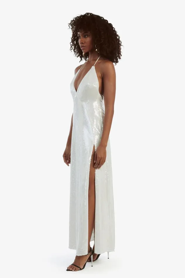 Women Occasion Dresses Bardot Yve Halter Dress In White White Women Occasion Dresses Bardot Yve Halter Dress In White White