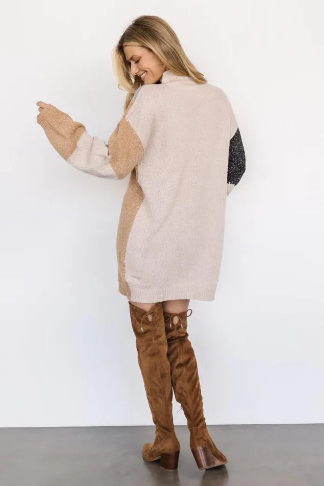 Women Omaha Sweater Dress Oatmeal Gray Baltic Born Short Dresses Women Omaha Sweater Dress Oatmeal Gray Baltic Born Short Dresses