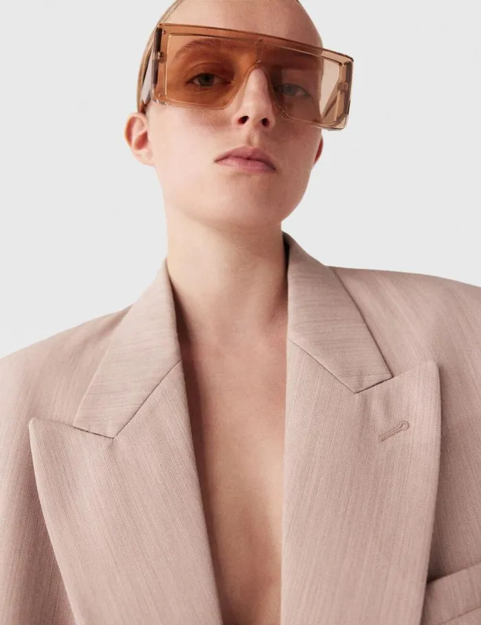 Women Oversized DoubleBreasted Blazer Dusty Pink Stella McCartney Coats And Jackets Women Oversized DoubleBreasted Blazer Dusty Pink Stella McCartney Coats And Jackets