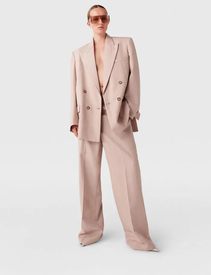 Women Oversized DoubleBreasted Blazer Dusty Pink Stella McCartney Coats And Jackets Women Oversized DoubleBreasted Blazer Dusty Pink Stella McCartney Coats And Jackets