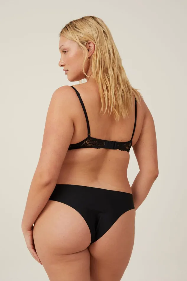 Women Panties Cotton On The Invisible Cheeky Brief r Black