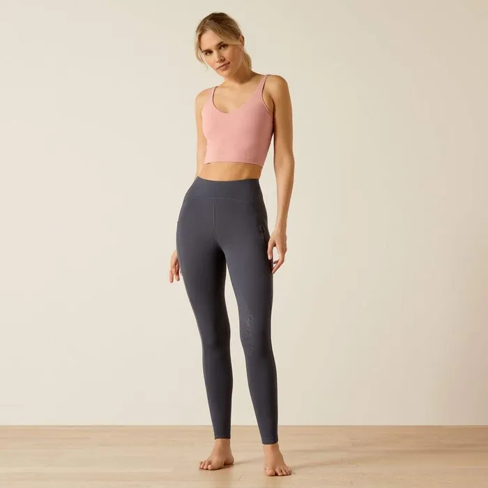 Women Pants and Shorts Ariat Venture Thermal Half Grip Tight Ombre Blue