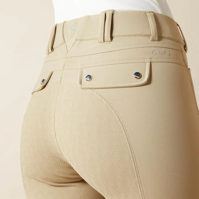 Women Pants and Shorts Ariat WMS Tri Factor Grip Full Seat Breech Tan Women Pants and Shorts Ariat WMS Tri Factor Grip Full Seat Breech Tan