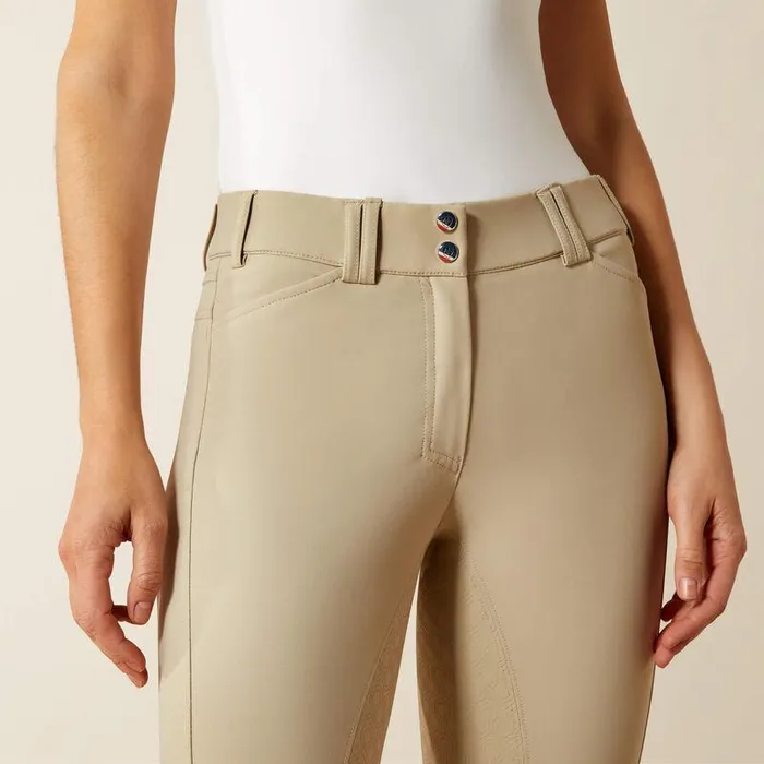Women Pants and Shorts Ariat WMS Tri Factor Grip Full Seat Breech Tan Women Pants and Shorts Ariat WMS Tri Factor Grip Full Seat Breech Tan