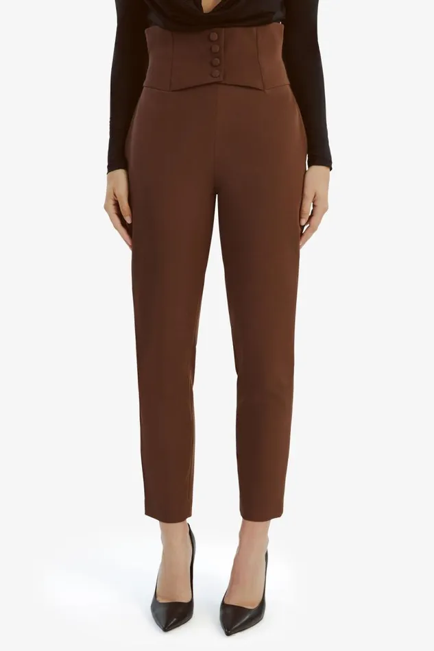 Women Pants Bardot Corset Pant In Chocolate Chocolate Women Pants Bardot Corset Pant In Chocolate Chocolate