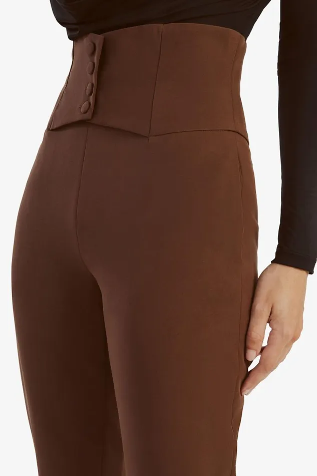 Women Pants Bardot Corset Pant In Chocolate Chocolate Women Pants Bardot Corset Pant In Chocolate Chocolate