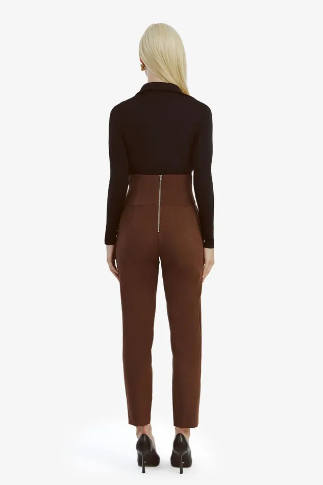Women Pants Bardot Corset Pant In Chocolate Chocolate Women Pants Bardot Corset Pant In Chocolate Chocolate
