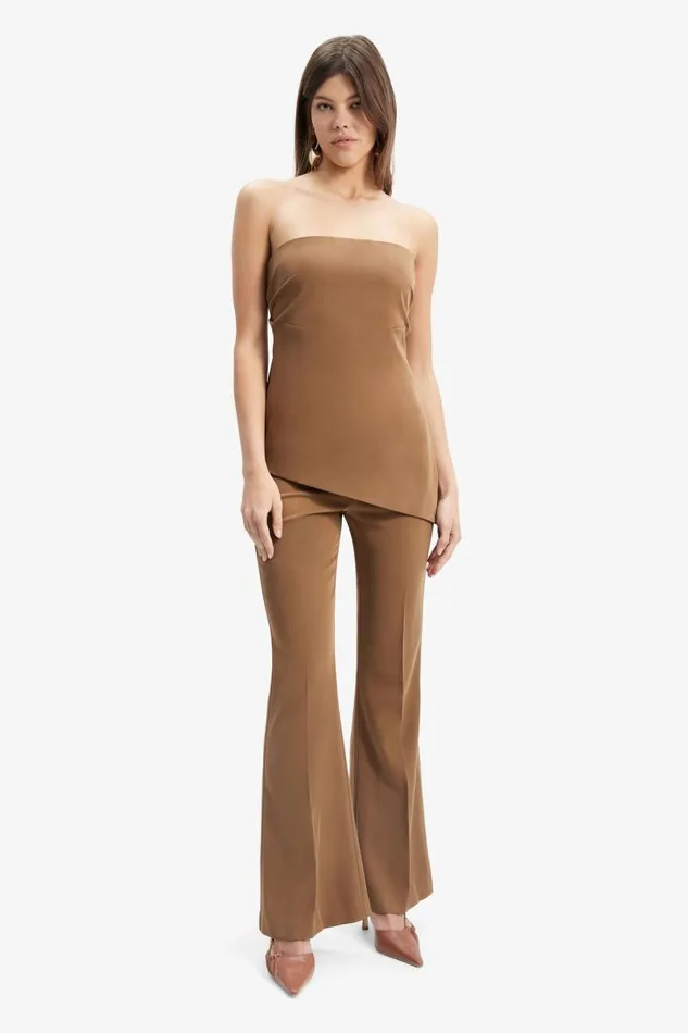 Women Pants Bardot Halifax Slim Flare Pant In Chocolate Chocolate
