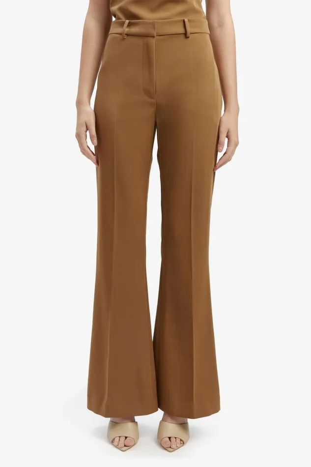 Women Pants Bardot Halifax Slim Flare Pant In Chocolate Chocolate