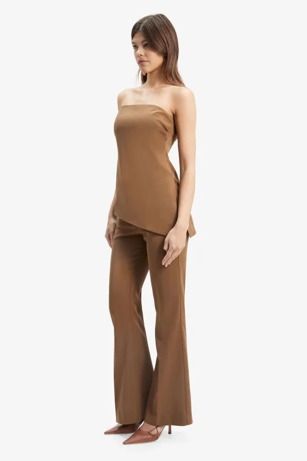 Women Pants Bardot Halifax Slim Flare Pant In Chocolate Chocolate