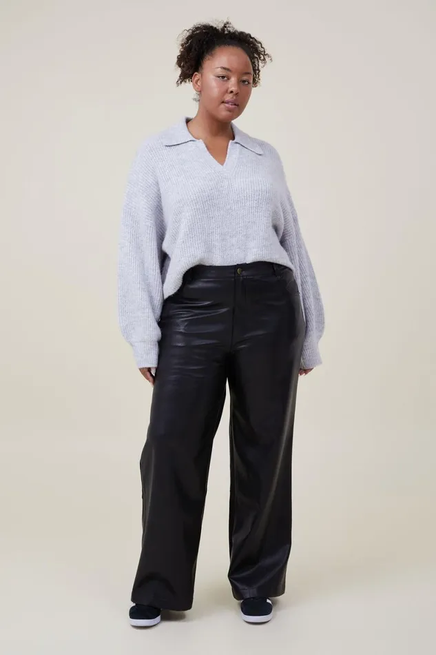 Women Pants Cotton On Arden Faux Leather Pant Black