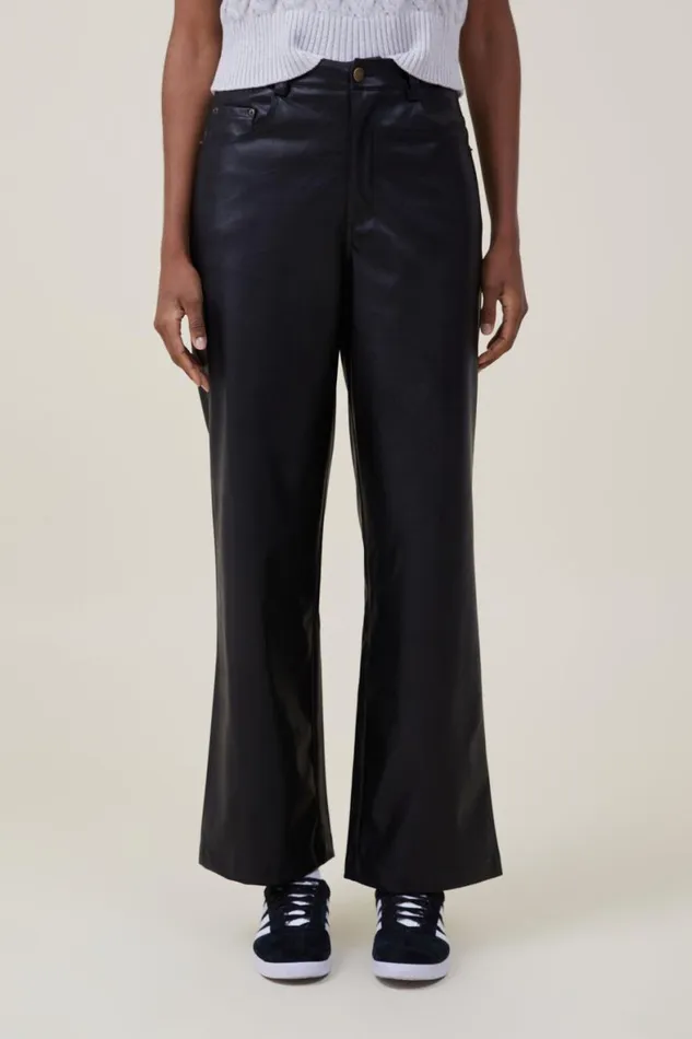 Women Pants Cotton On Arden Faux Leather Pant Black