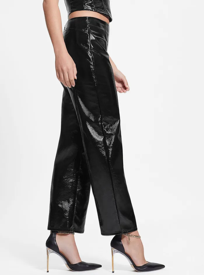 Women Pants GUESS Black Monica Faux Leather Pants Women Pants GUESS Black Monica Faux Leather Pants
