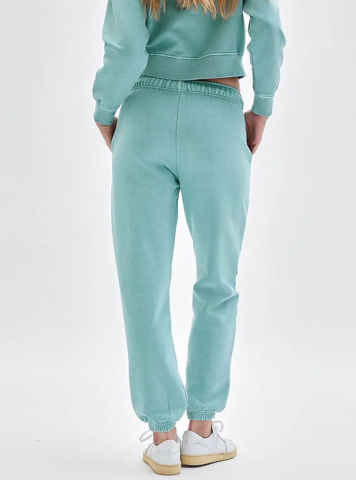 Women Pants GUESS Guess Originals Teal Olivia Logo Trackpants Women Pants GUESS Guess Originals Teal Olivia Logo Trackpants