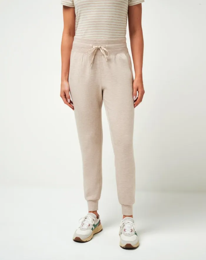 Women Pants TravisMathew SKYLOFT SOFT JOGGER Heather Oxford Tan
