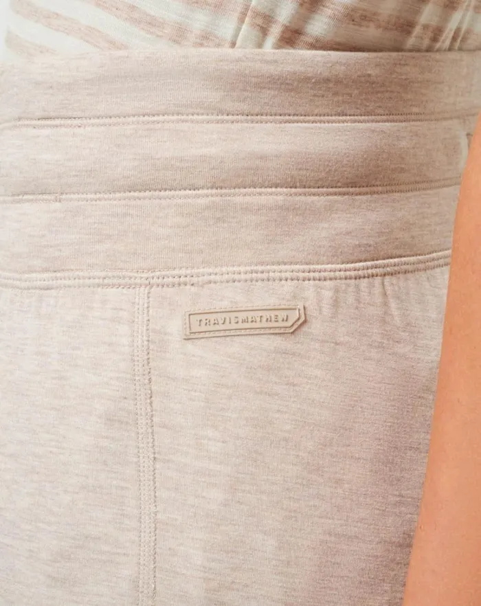Women Pants TravisMathew SKYLOFT SOFT JOGGER Heather Oxford Tan