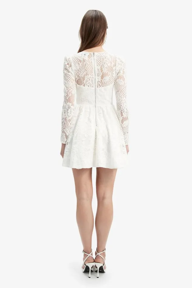 Women Party Dresses Bardot Ellie Lace Corset Dress In Ivory Ivory