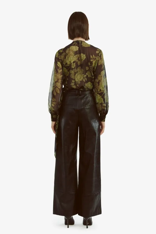 Women Party Tops Bardot Diana Wrap Top In Green Flo Green Flo