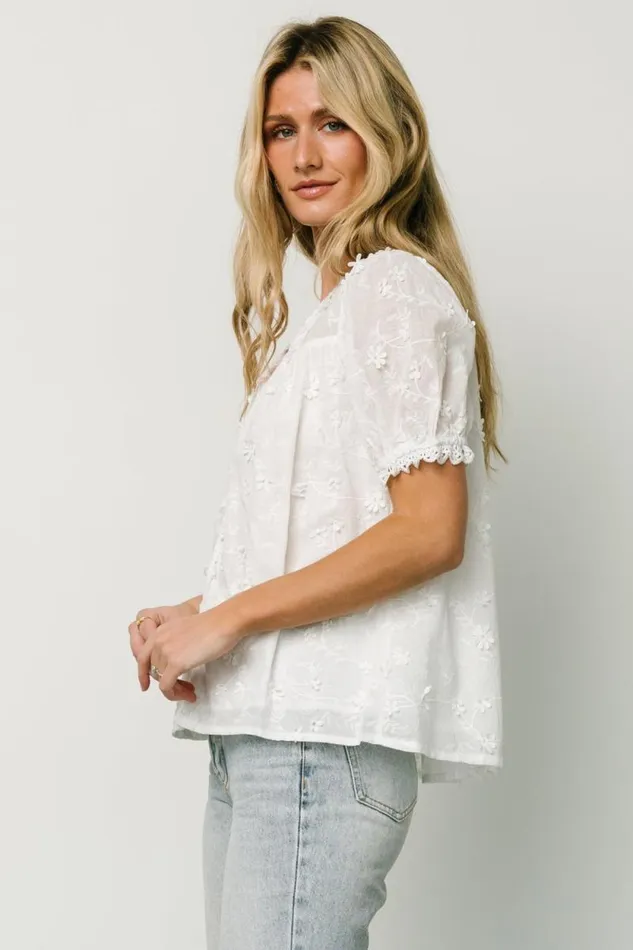 Women Pauline Embossed Top Off White Baltic Born Blouses and Shirts Women Pauline Embossed Top Off White Baltic Born Blouses and Shirts