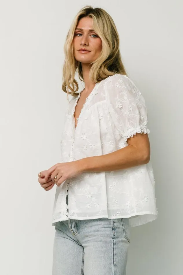 Women Pauline Embossed Top Off White Baltic Born Blouses and Shirts Women Pauline Embossed Top Off White Baltic Born Blouses and Shirts