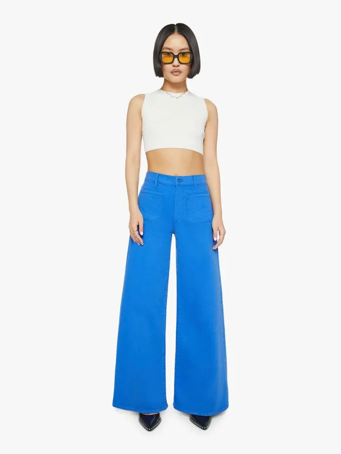 Women Petites Mother Denim PETITES The Lil039 Patch Pocket Undercover Sneak Blue dark