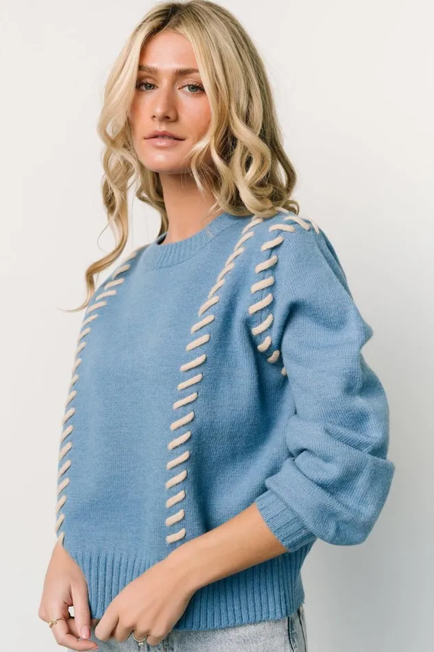 Women Phyllis Sweater Blue Baltic Born Sweaters