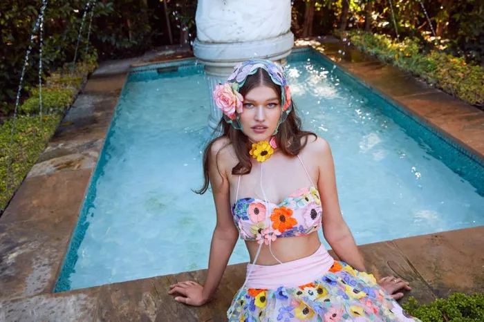Women Piccola Crop Top Multi For Love and Lemons Tops Women Piccola Crop Top Multi For Love and Lemons Tops