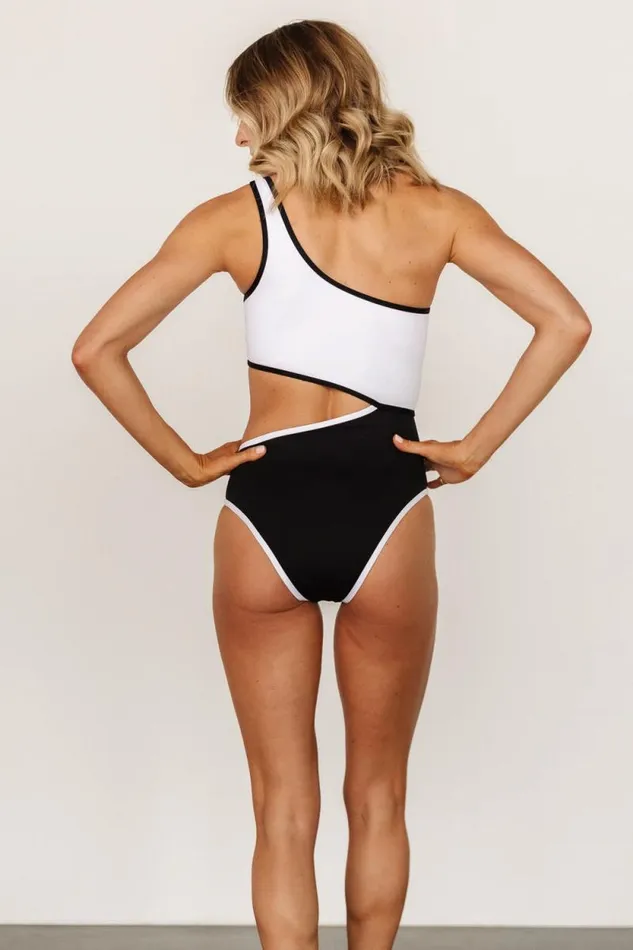 Women Portofino One Piece Black White Baltic Born One Piece