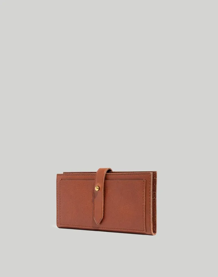 Women Pouches and Wallets Madewell The Leather Post Wallet English Saddle