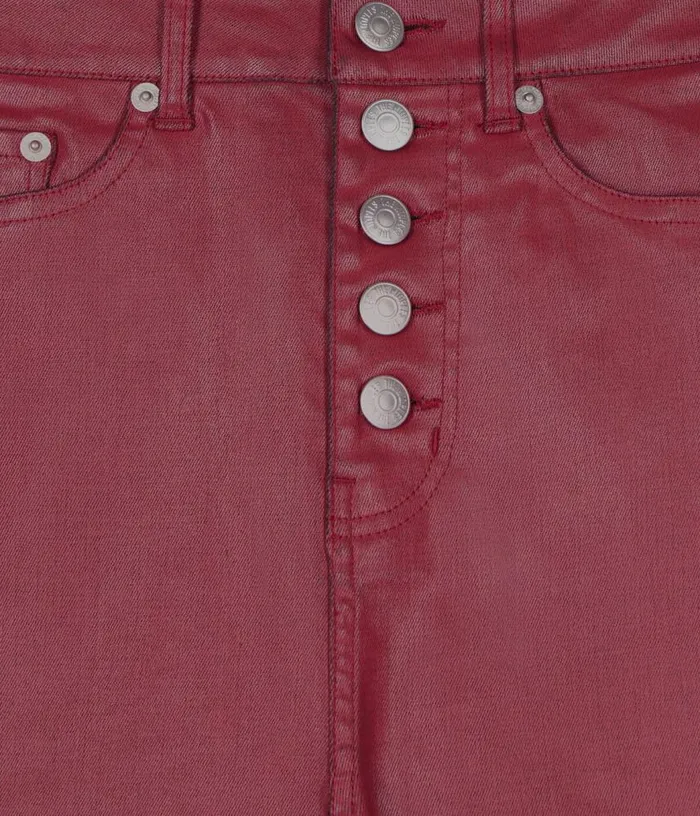 Women Red Leathereffect Skinny Jeans THE KOOPLES Jeans and Pants