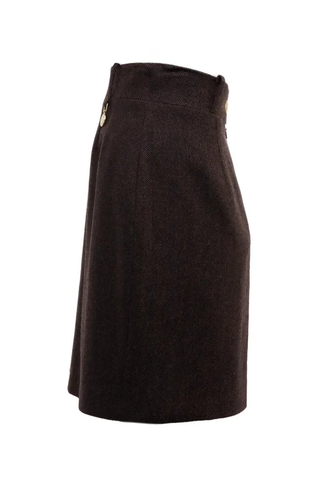 Women Regency Skirt Chocolate Herringbone Holland Cooper Tailoring Women Regency Skirt Chocolate Herringbone Holland Cooper Tailoring