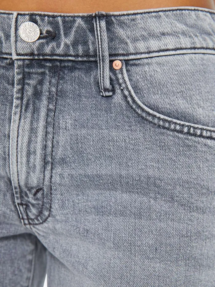 Women Relaxed Mother Denim The Down Low Undercover Short Fray Black