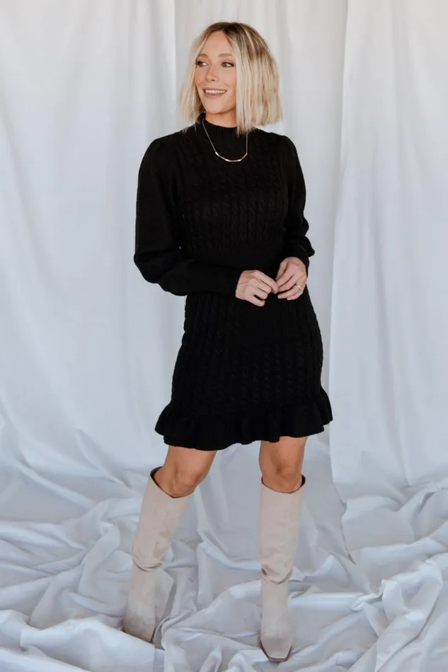 Women Rhonda Sweater Dress Black Baltic Born Short Dresses Women Rhonda Sweater Dress Black Baltic Born Short Dresses