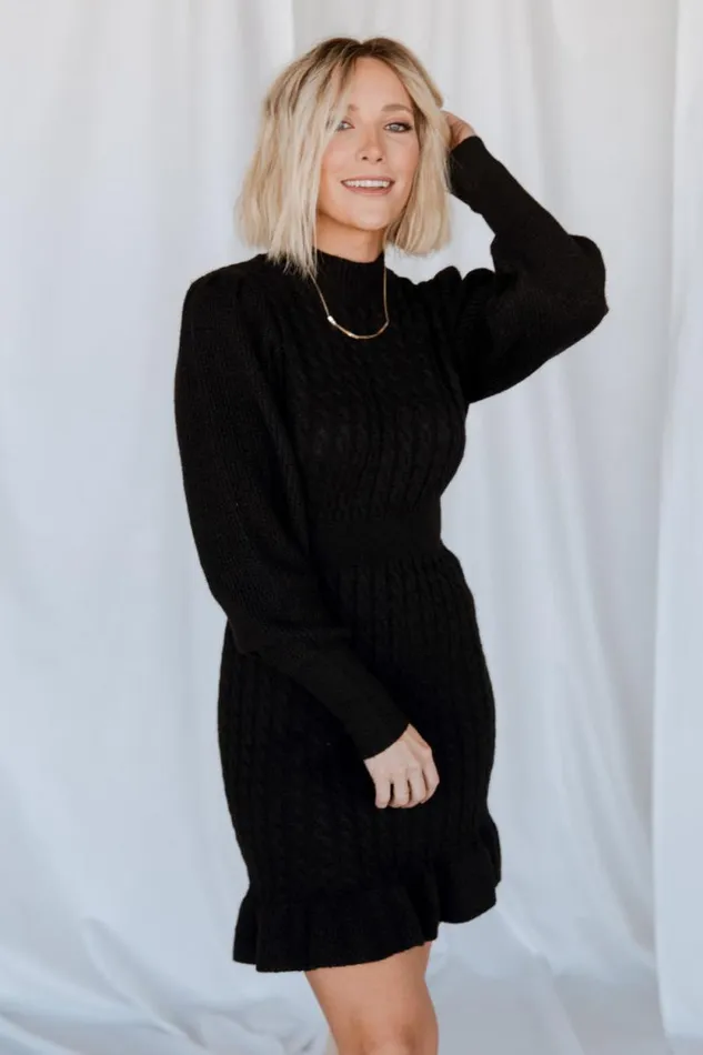 Women Rhonda Sweater Dress Black Baltic Born Short Dresses Women Rhonda Sweater Dress Black Baltic Born Short Dresses