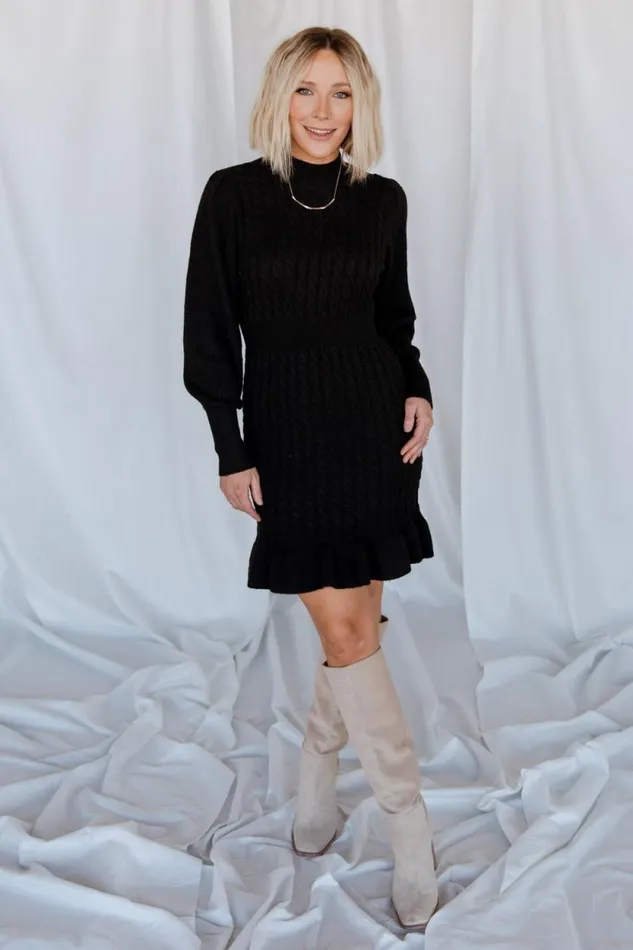 Women Rhonda Sweater Dress Black Baltic Born Short Dresses Women Rhonda Sweater Dress Black Baltic Born Short Dresses