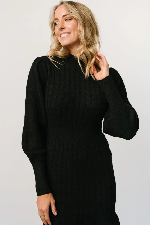 Women Rhonda Sweater Dress Black Baltic Born Short Dresses Women Rhonda Sweater Dress Black Baltic Born Short Dresses