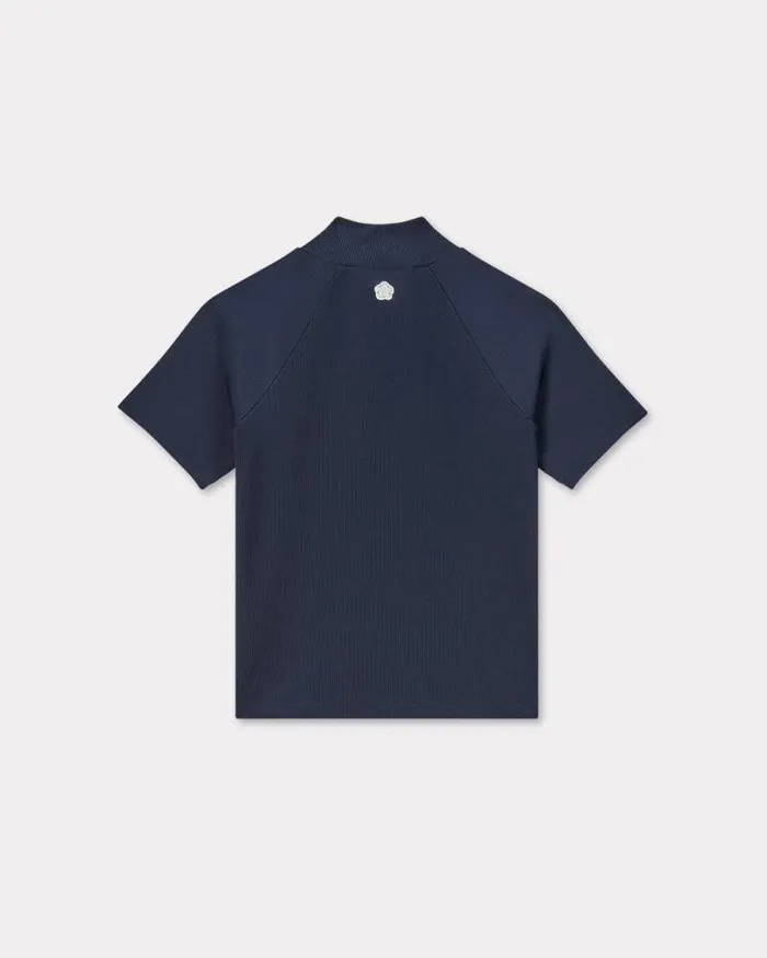 Women Rib Tshirt Blue Black Kenzo Tshirts And Polos