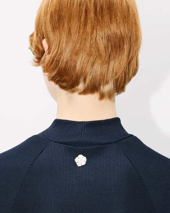 Women Rib Tshirt Blue Black Kenzo Tshirts And Polos