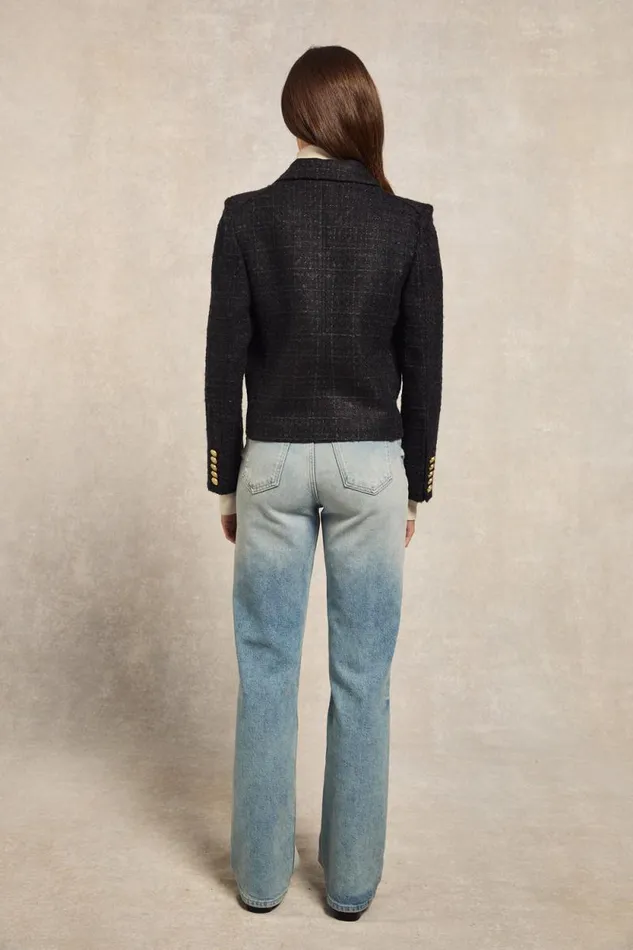 Women Richmond Jacket Black Sparkle Tweed Holland Cooper Jackets Women Richmond Jacket Black Sparkle Tweed Holland Cooper Jackets
