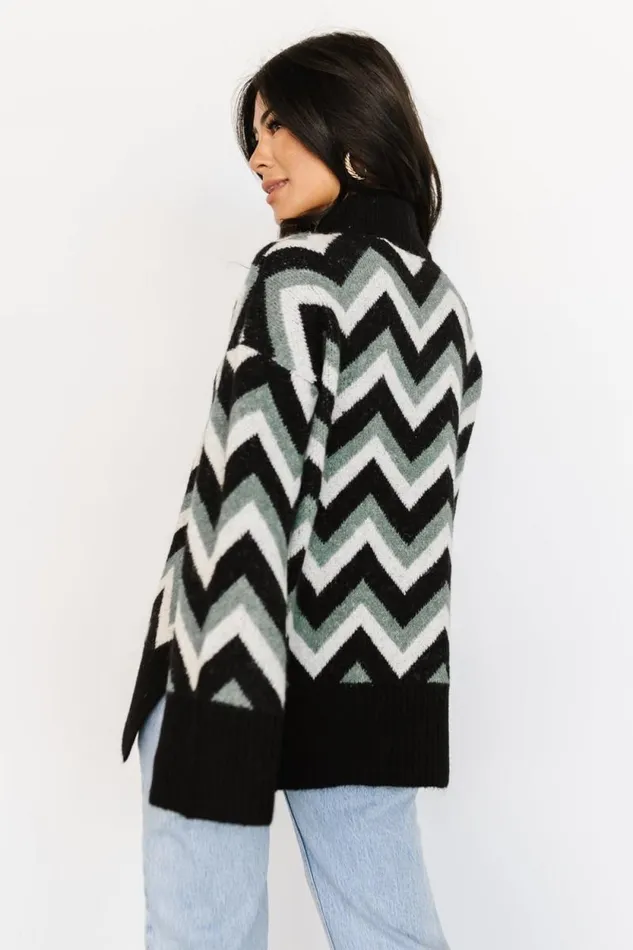 Women Ricks Sweater Black Green Multi Baltic Born Sweaters