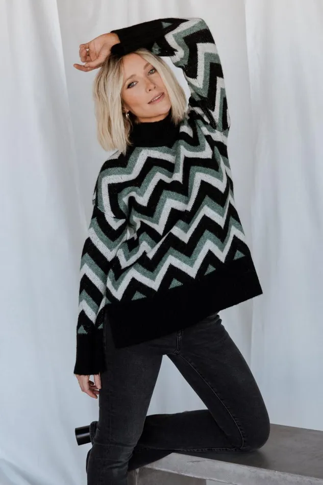 Women Ricks Sweater Black Green Multi Baltic Born Sweaters